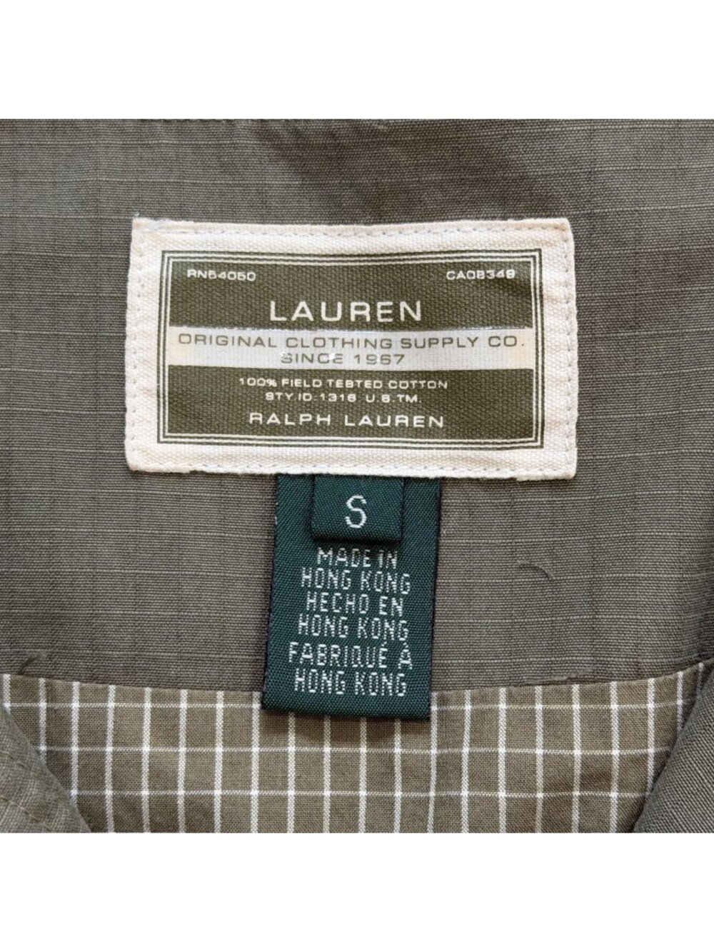 Lauren Ralph Lauren Size S Hooded Jacket Green Field Cotton Utility Anorak Parka - Picture 3 of 10